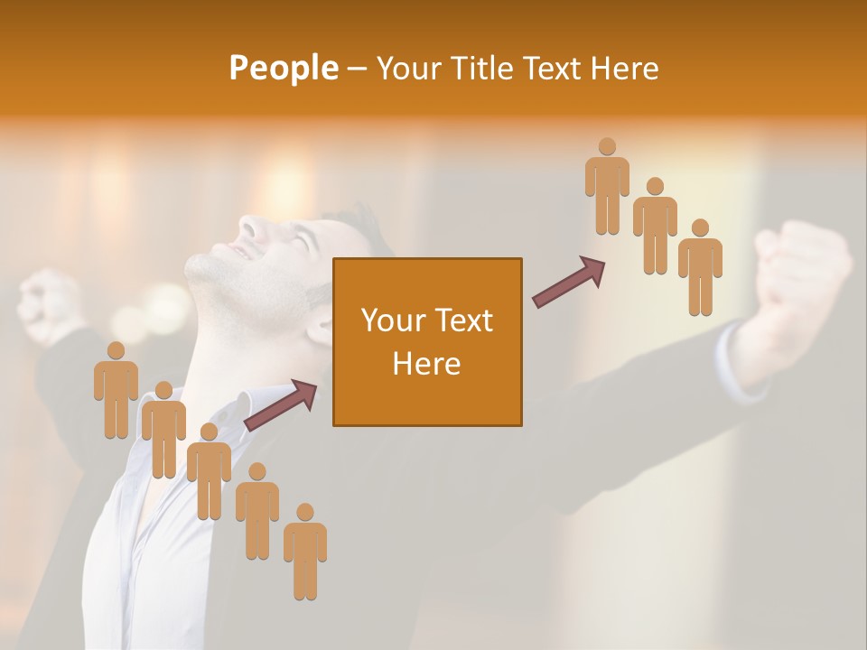 Success Male Win PowerPoint Template