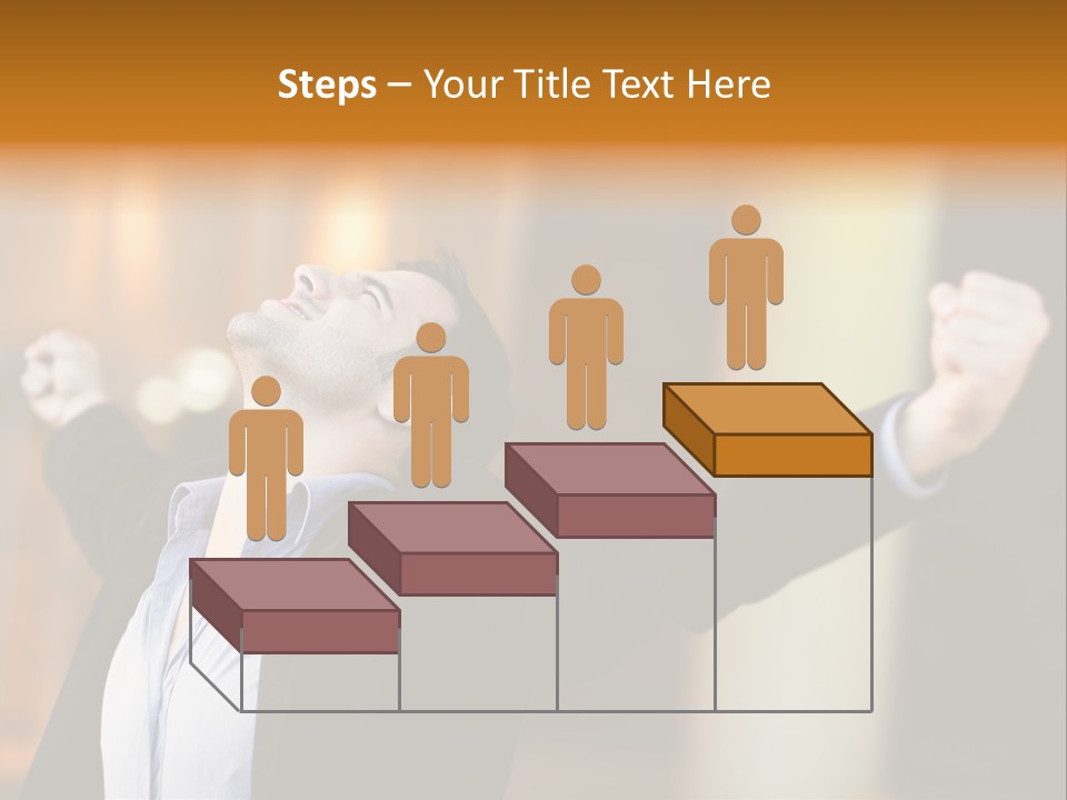 Success Male Win PowerPoint Template