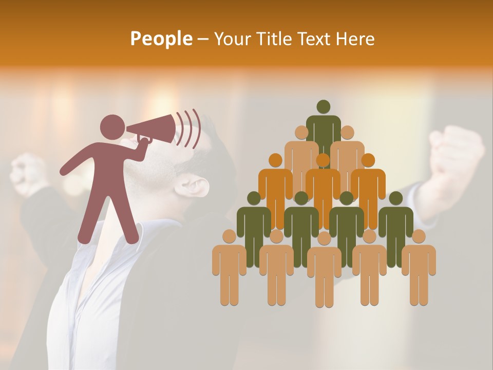 Success Male Win PowerPoint Template