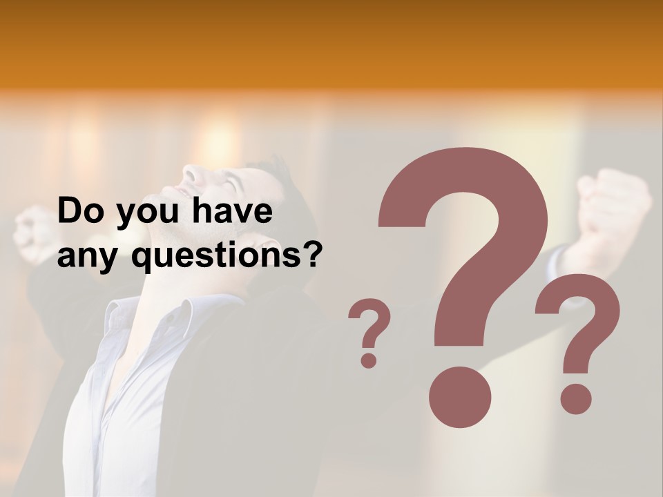 Success Male Win PowerPoint Template