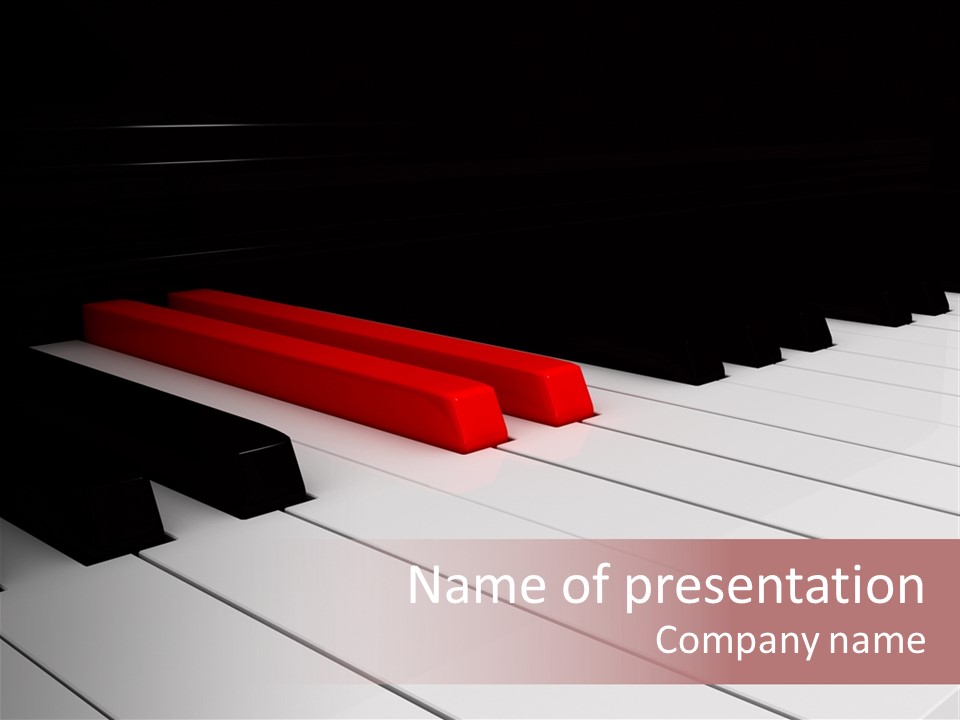 A Red Piano Powerpoint Presentation Is Shown PowerPoint Template