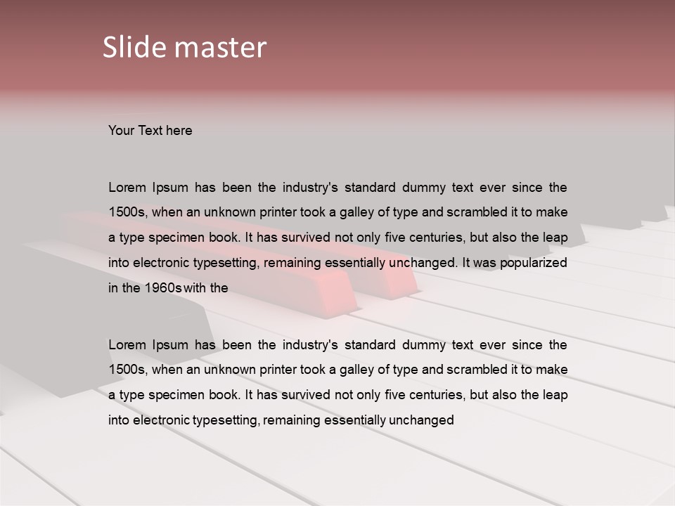 A Red Piano Powerpoint Presentation Is Shown PowerPoint Template