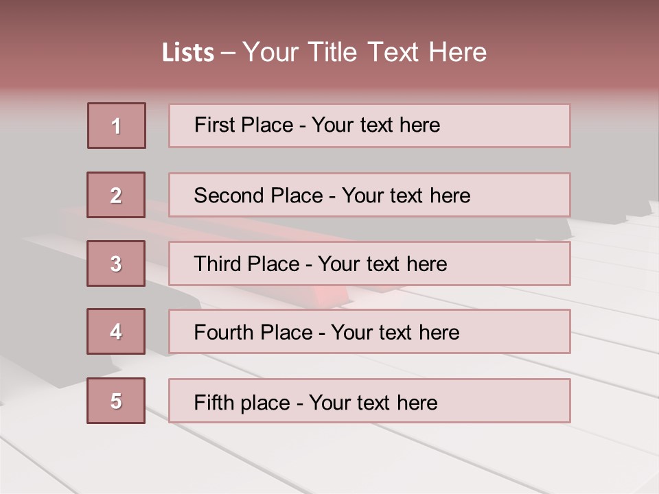 A Red Piano Powerpoint Presentation Is Shown PowerPoint Template