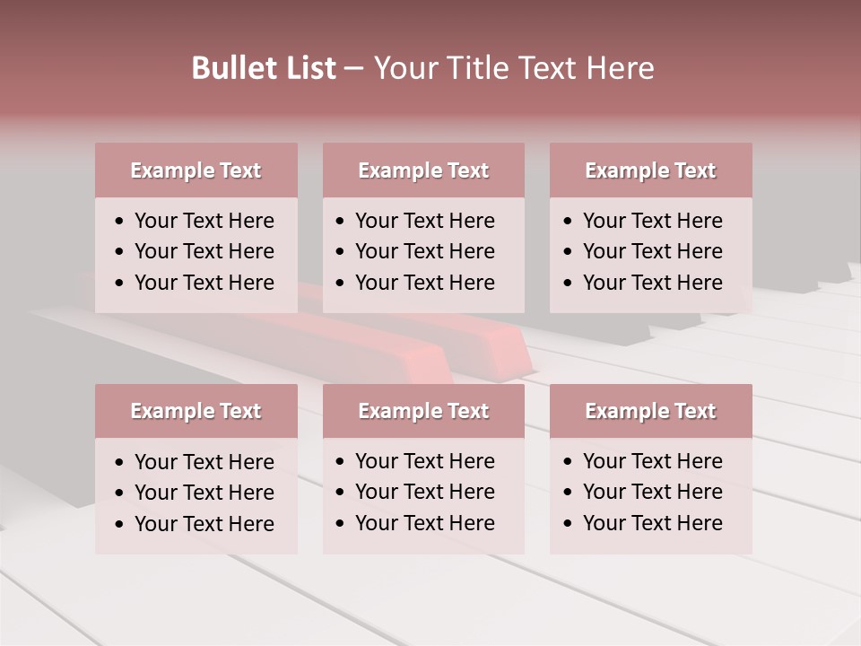 A Red Piano Powerpoint Presentation Is Shown PowerPoint Template
