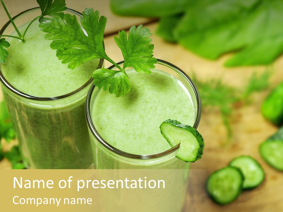 Cold Fresh Juice Cocktail PowerPoint Template