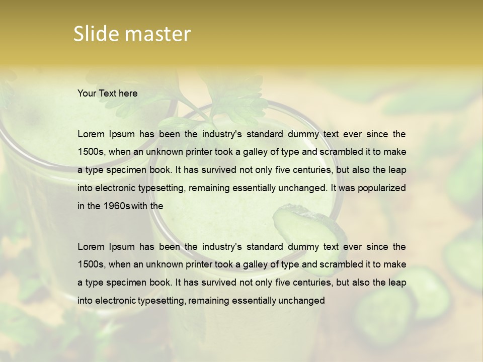 Cold Fresh Juice Cocktail PowerPoint Template