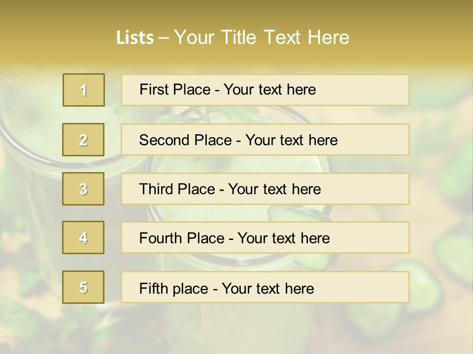 Cold Fresh Juice Cocktail PowerPoint Template