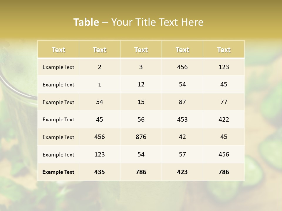 Cold Fresh Juice Cocktail PowerPoint Template