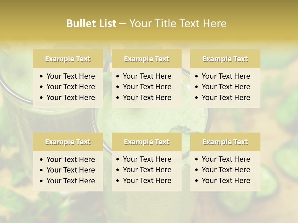 Cold Fresh Juice Cocktail PowerPoint Template