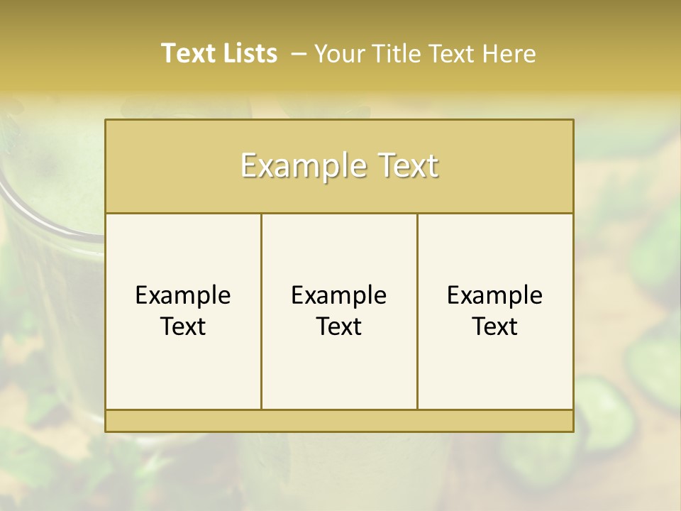Cold Fresh Juice Cocktail PowerPoint Template