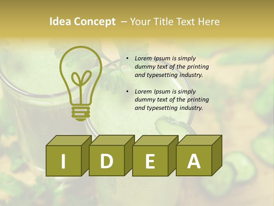 Cold Fresh Juice Cocktail PowerPoint Template