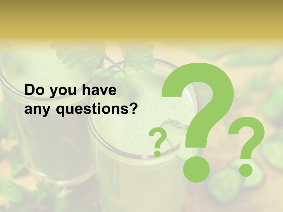 Cold Fresh Juice Cocktail PowerPoint Template