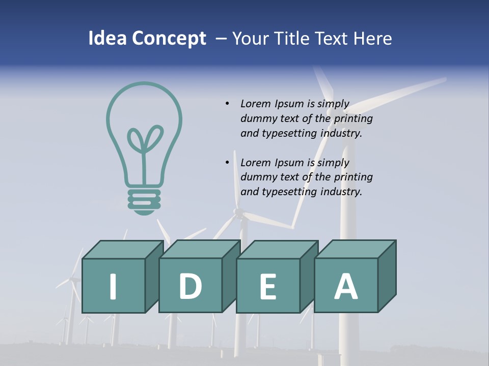 Stand Blue Technology PowerPoint Template