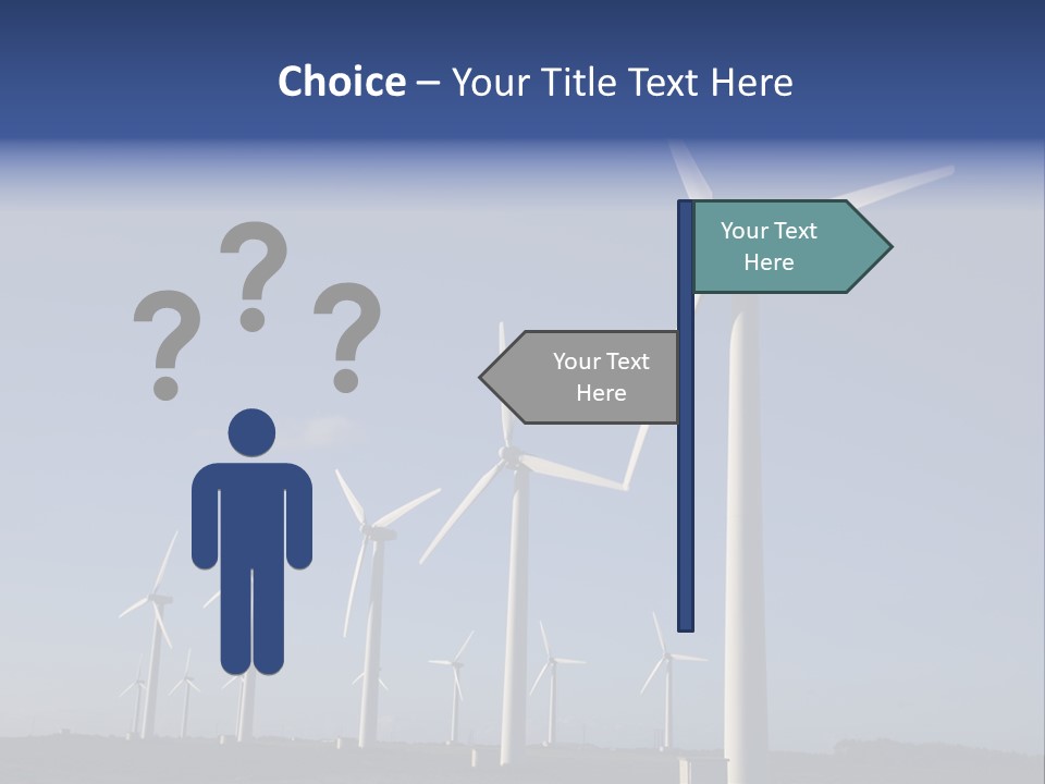 Stand Blue Technology PowerPoint Template