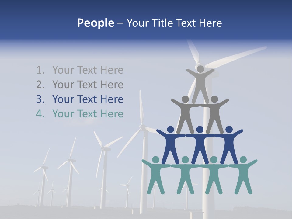 Stand Blue Technology PowerPoint Template