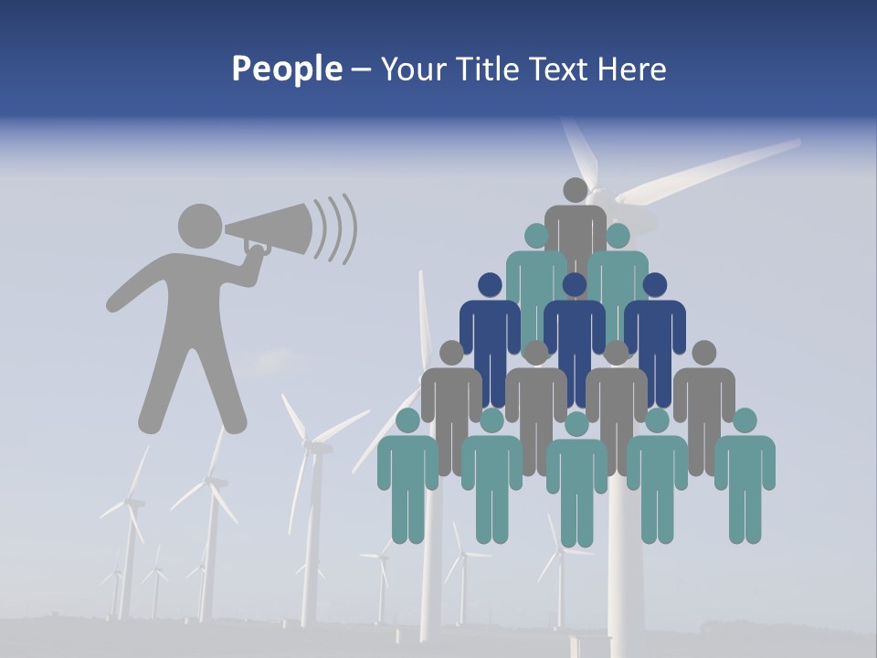 Stand Blue Technology PowerPoint Template