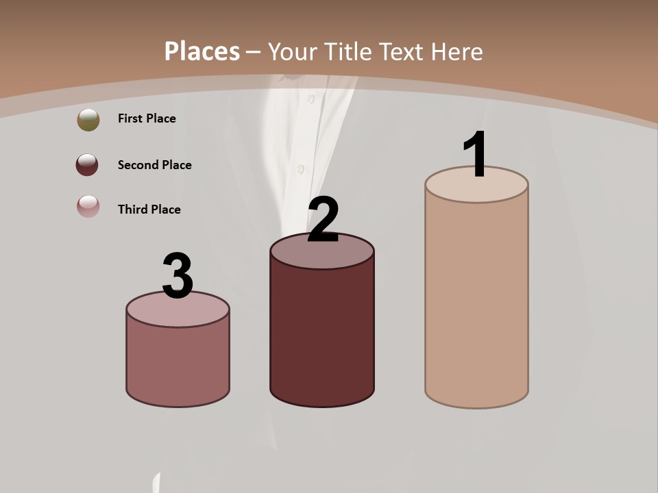 A Man In A Tuxedo Standing In Front Of A Brown Background PowerPoint Template