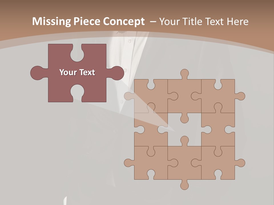 A Man In A Tuxedo Standing In Front Of A Brown Background PowerPoint Template