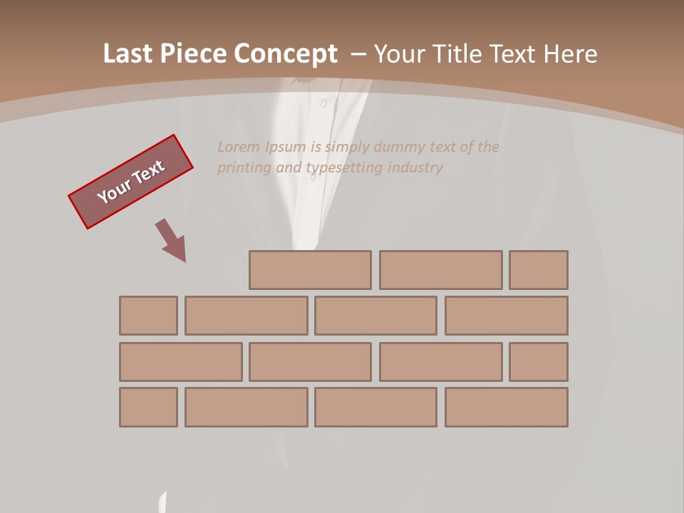 A Man In A Tuxedo Standing In Front Of A Brown Background PowerPoint Template