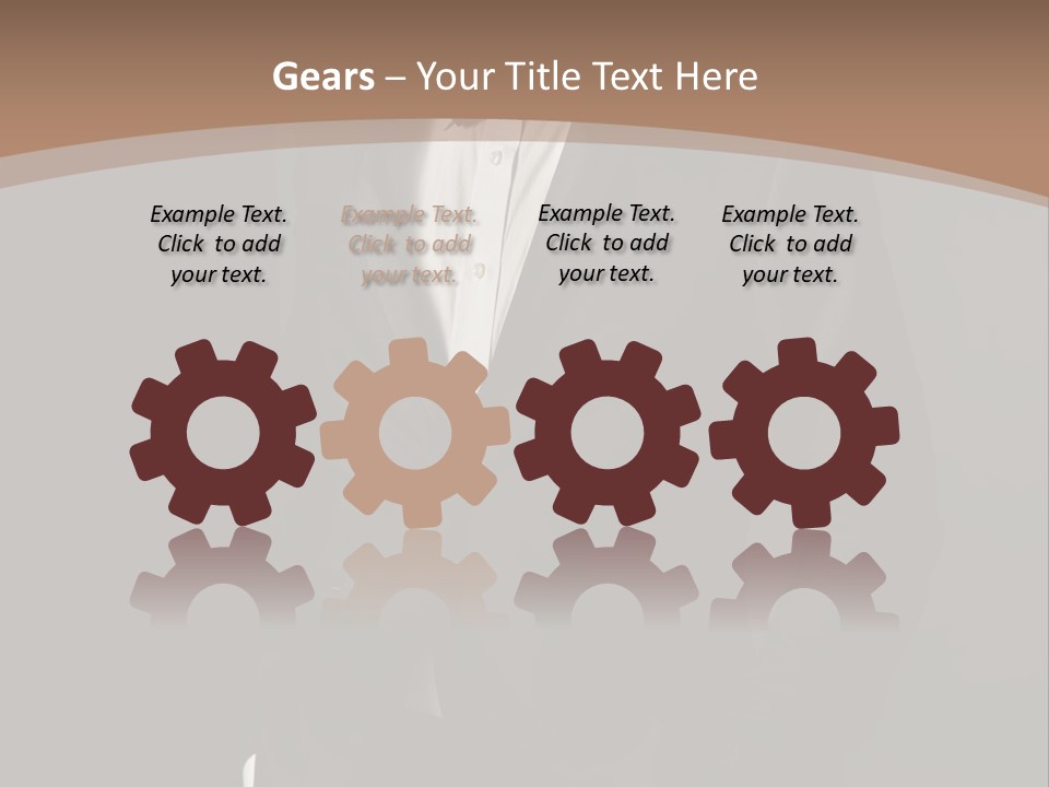 A Man In A Tuxedo Standing In Front Of A Brown Background PowerPoint Template