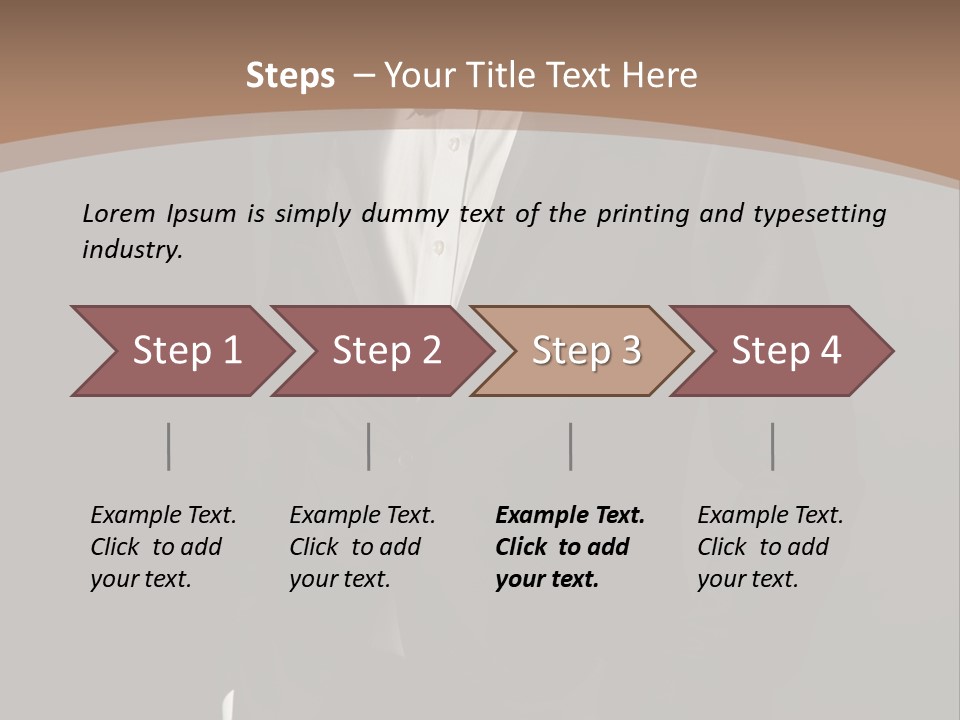 A Man In A Tuxedo Standing In Front Of A Brown Background PowerPoint Template