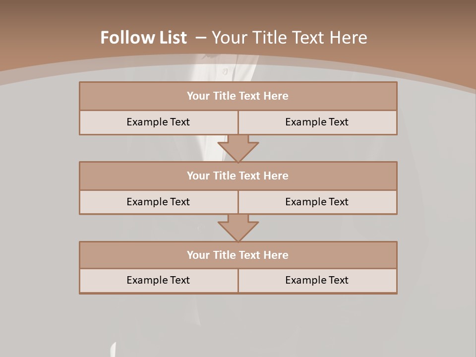 A Man In A Tuxedo Standing In Front Of A Brown Background PowerPoint Template