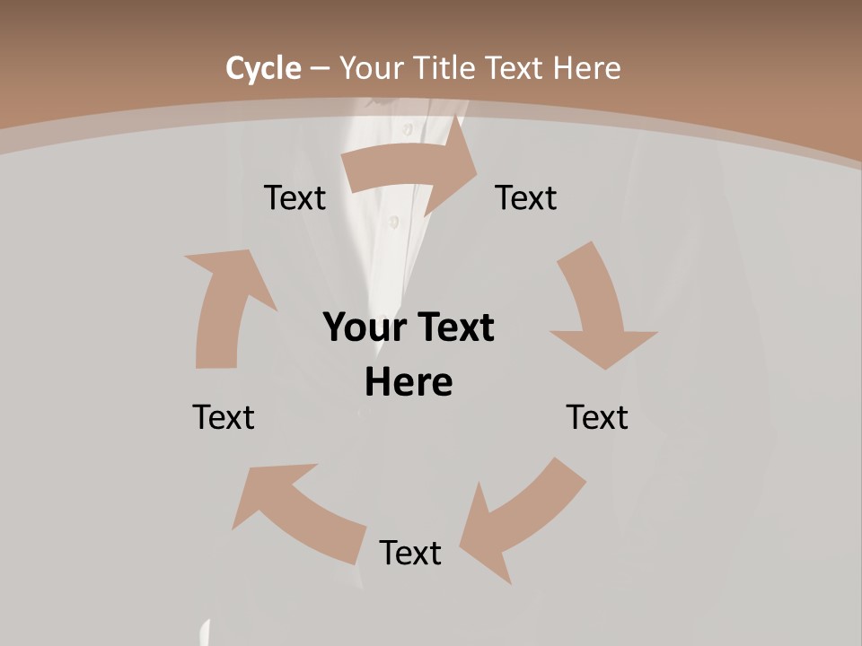 A Man In A Tuxedo Standing In Front Of A Brown Background PowerPoint Template