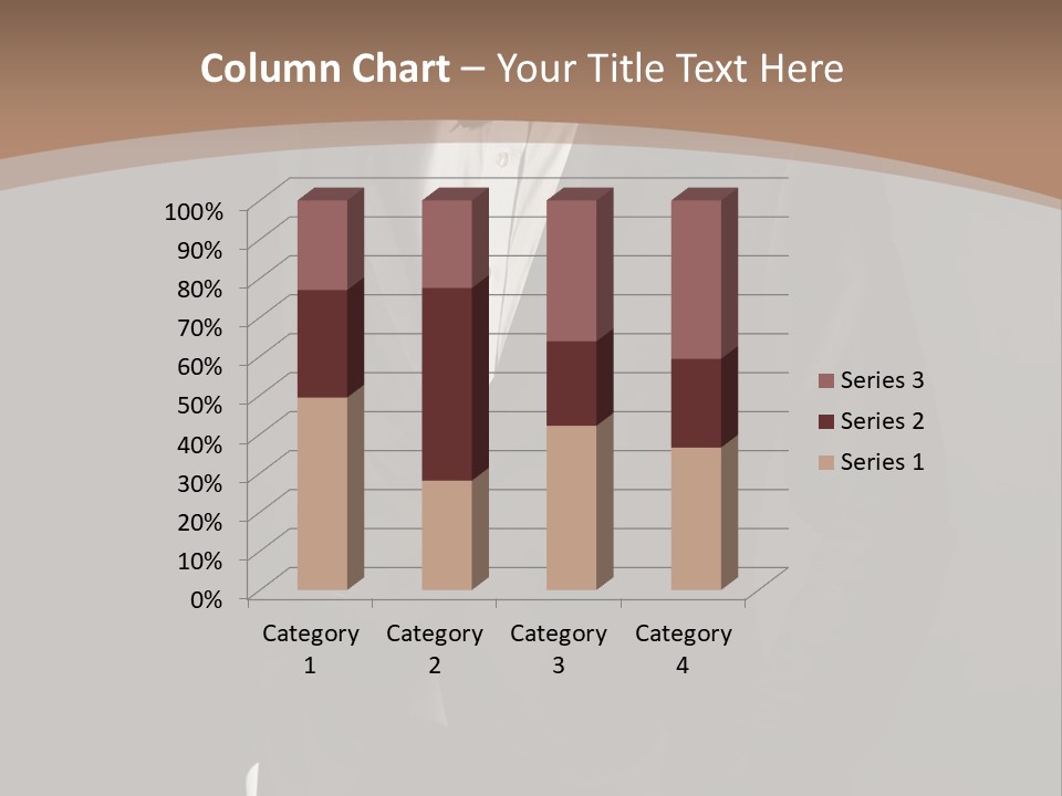 A Man In A Tuxedo Standing In Front Of A Brown Background PowerPoint Template