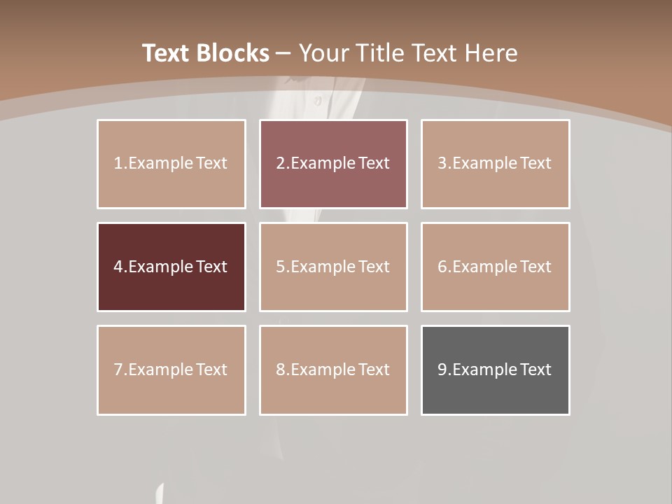 A Man In A Tuxedo Standing In Front Of A Brown Background PowerPoint Template