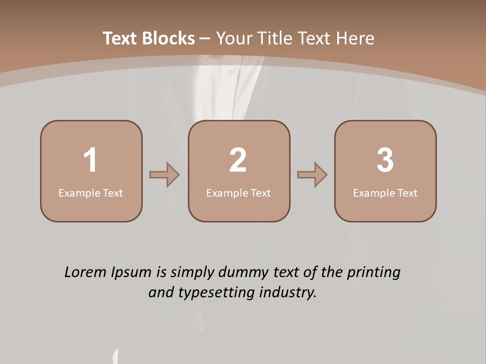 A Man In A Tuxedo Standing In Front Of A Brown Background PowerPoint Template