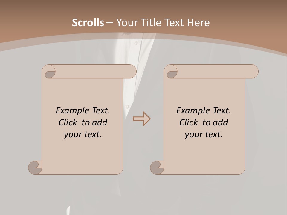 A Man In A Tuxedo Standing In Front Of A Brown Background PowerPoint Template