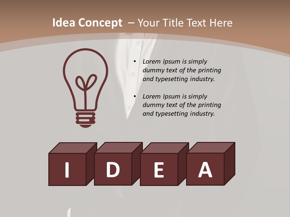 A Man In A Tuxedo Standing In Front Of A Brown Background PowerPoint Template