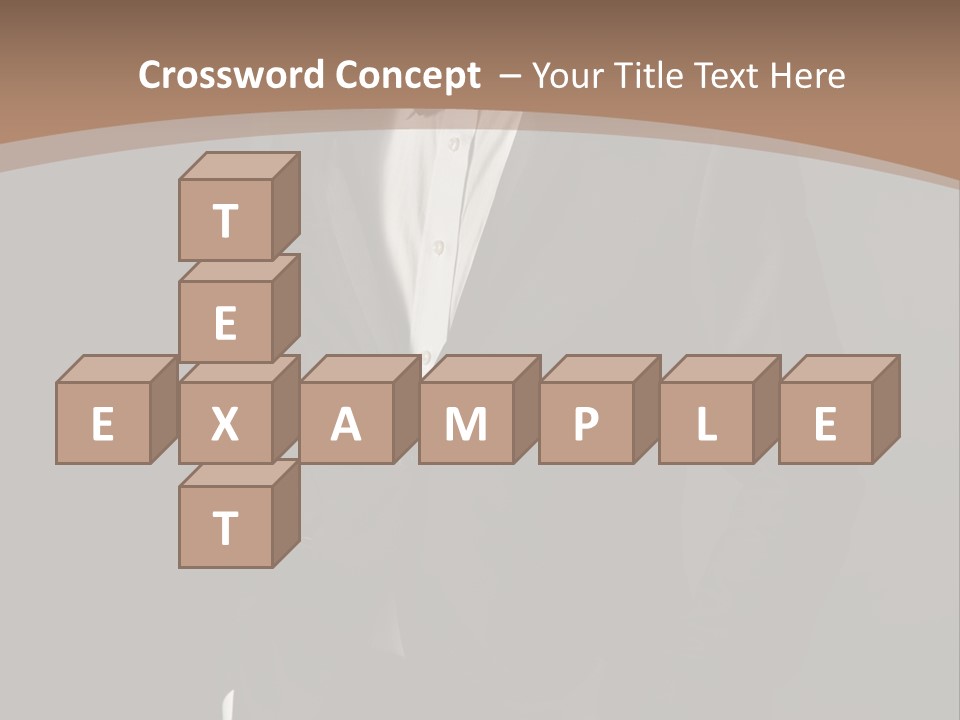 A Man In A Tuxedo Standing In Front Of A Brown Background PowerPoint Template