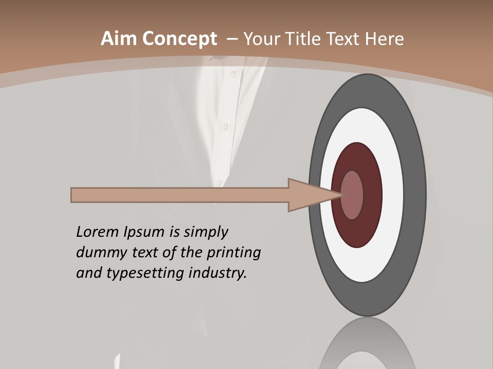 A Man In A Tuxedo Standing In Front Of A Brown Background PowerPoint Template