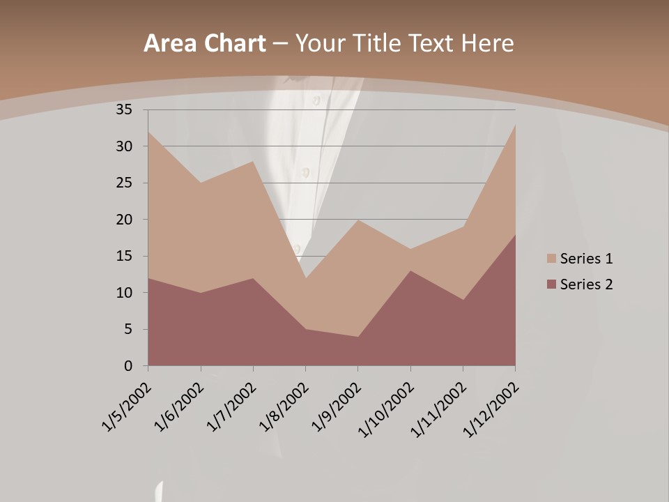 A Man In A Tuxedo Standing In Front Of A Brown Background PowerPoint Template