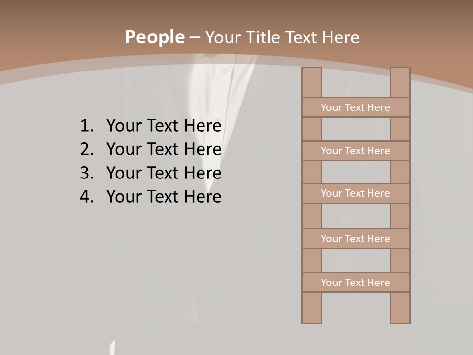 A Man In A Tuxedo Standing In Front Of A Brown Background PowerPoint Template