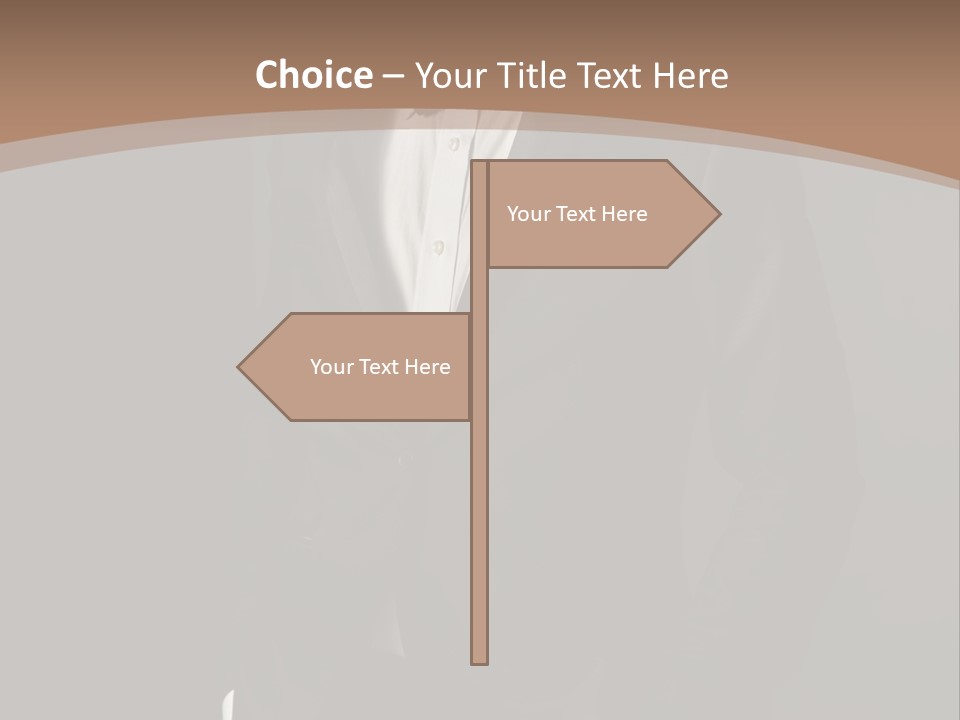 A Man In A Tuxedo Standing In Front Of A Brown Background PowerPoint Template