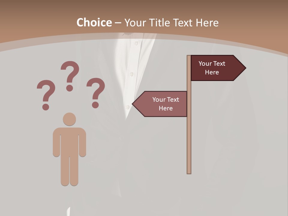 A Man In A Tuxedo Standing In Front Of A Brown Background PowerPoint Template