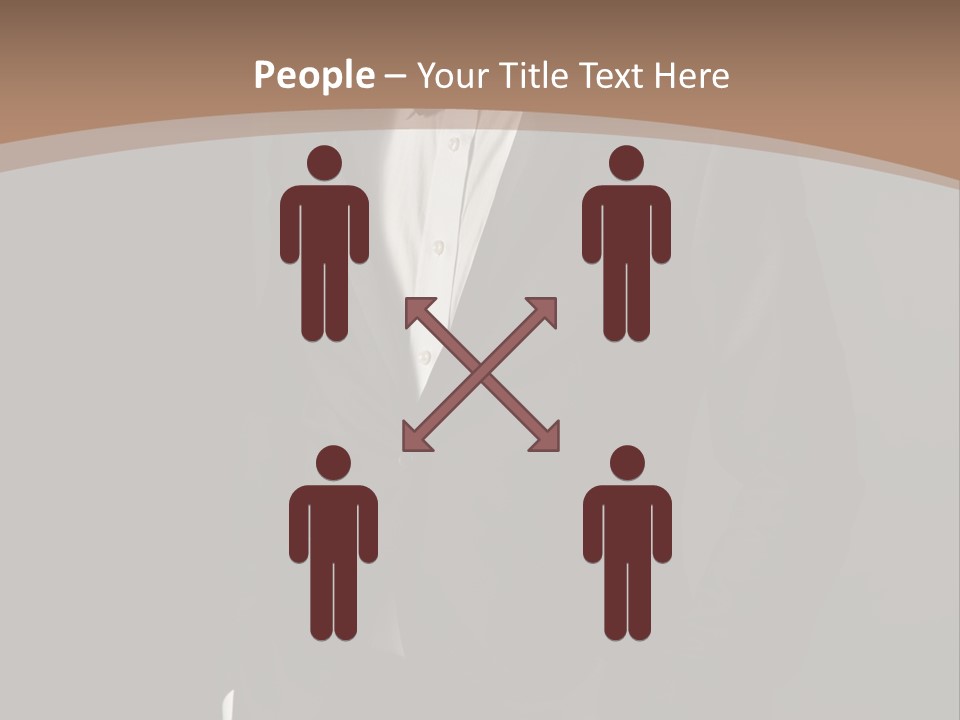 A Man In A Tuxedo Standing In Front Of A Brown Background PowerPoint Template