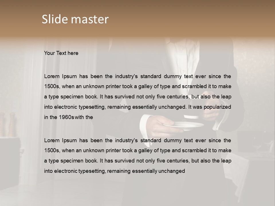 Hair Coffee European PowerPoint Template