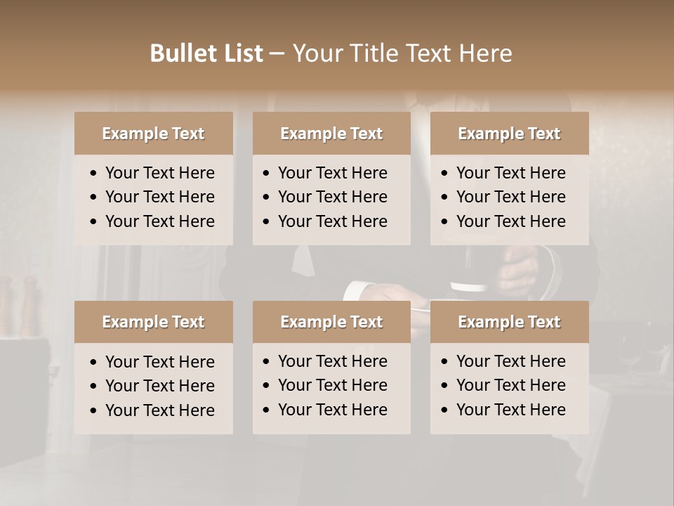 Hair Coffee European PowerPoint Template