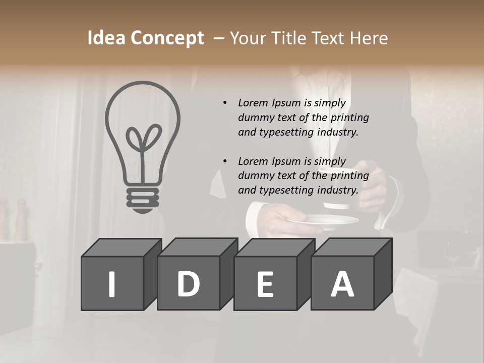 Hair Coffee European PowerPoint Template