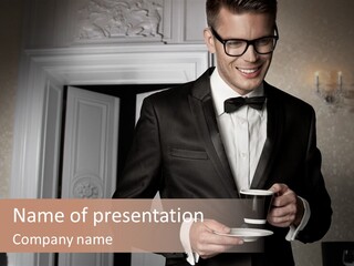 Hair Coffee European PowerPoint Template