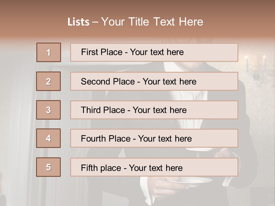 Hair Coffee European PowerPoint Template