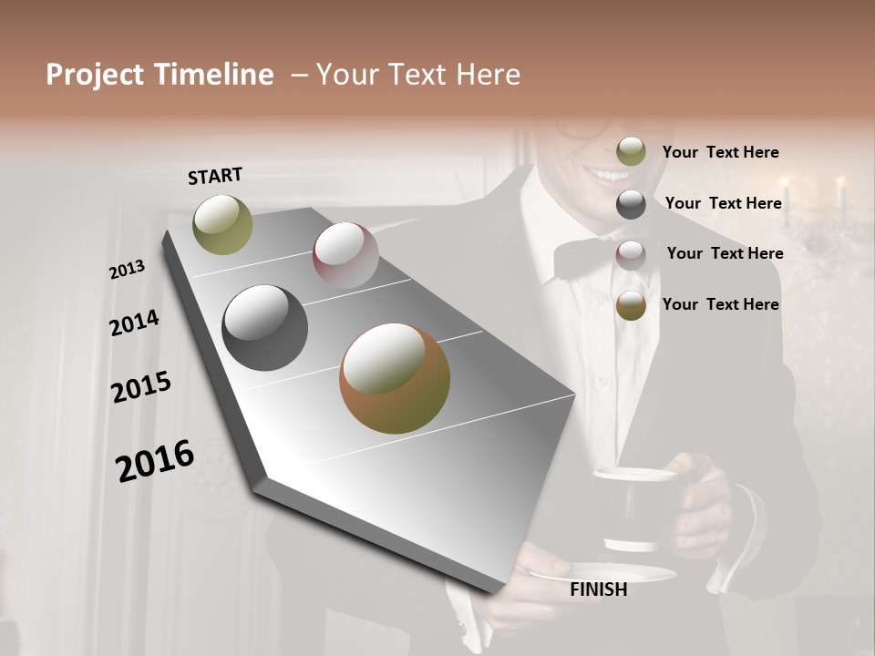 Hair Coffee European PowerPoint Template