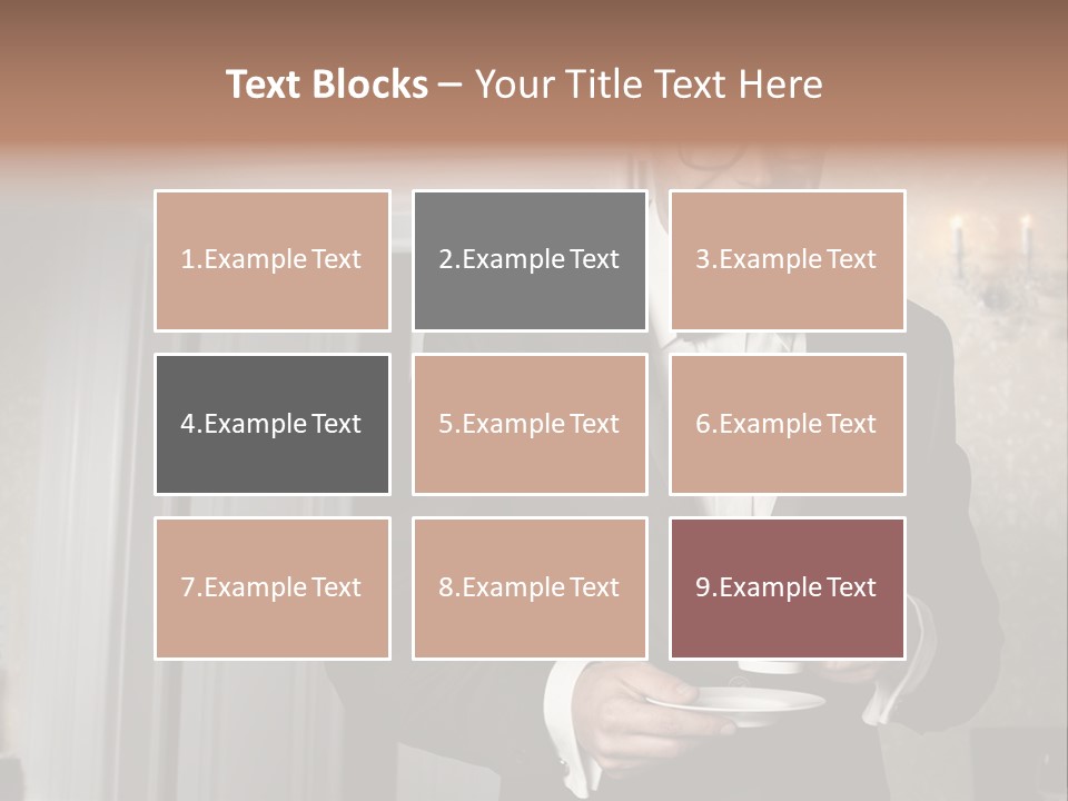 Hair Coffee European PowerPoint Template