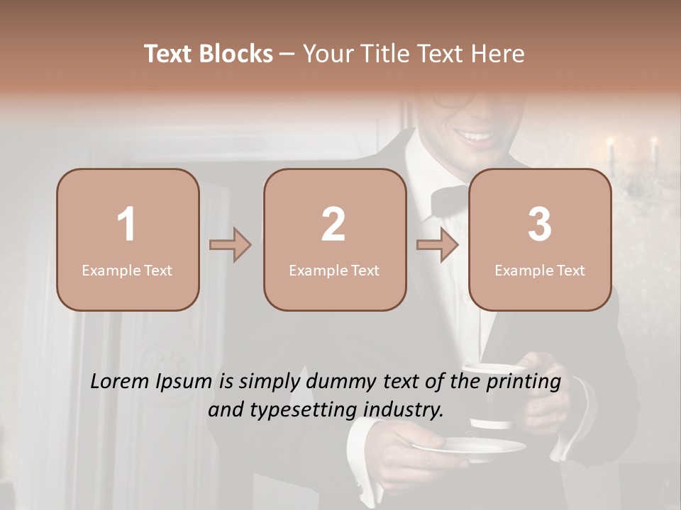 Hair Coffee European PowerPoint Template