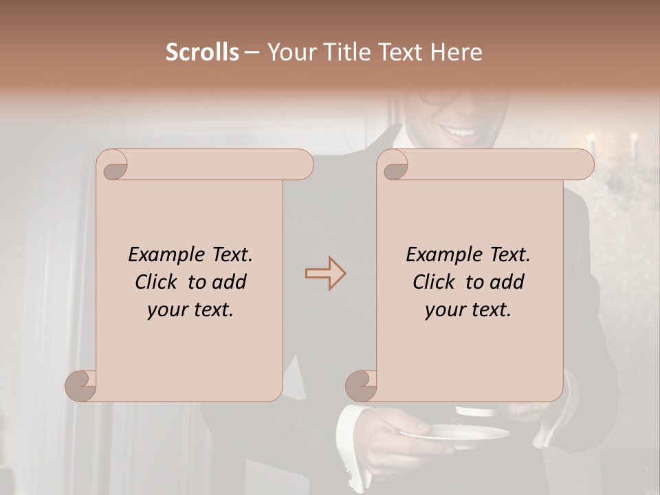 Hair Coffee European PowerPoint Template