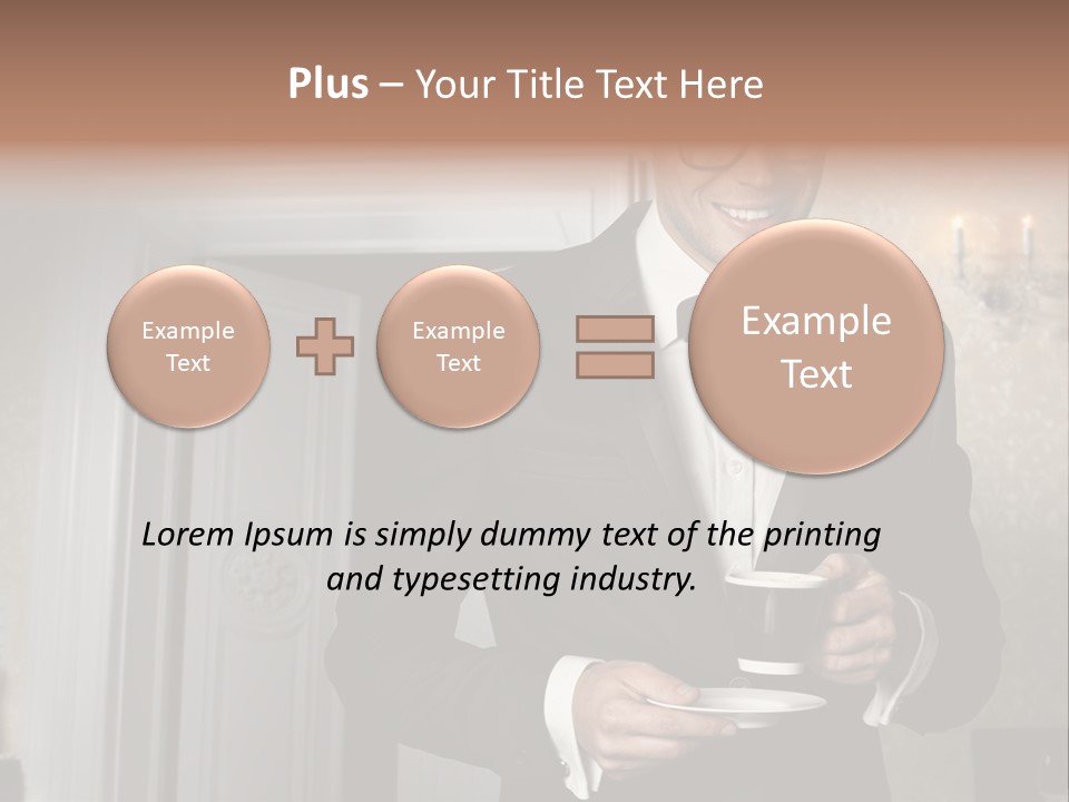 Hair Coffee European PowerPoint Template