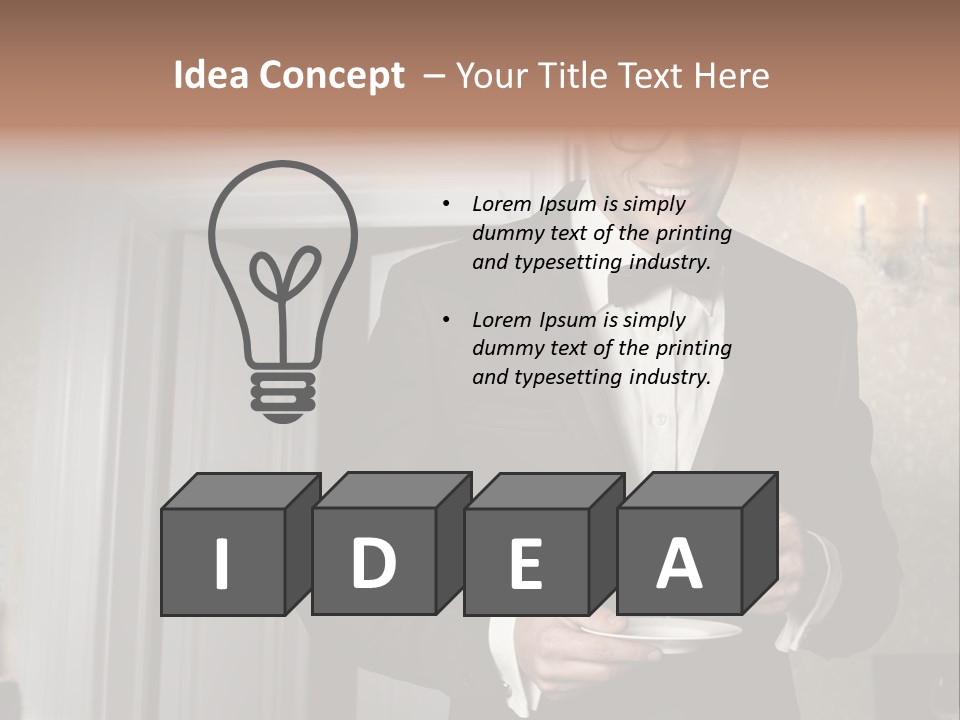 Hair Coffee European PowerPoint Template